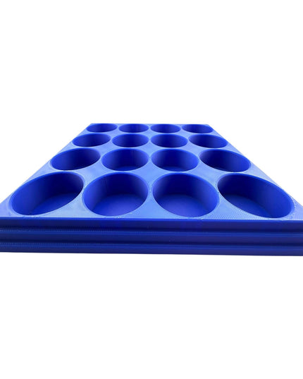 Jeff Did It! 28ml Bottle Holder Square - Holds 16 Bottles Compatible with Humbrol 28ml Bottles - 3D Printed - Designed & Made in the USA