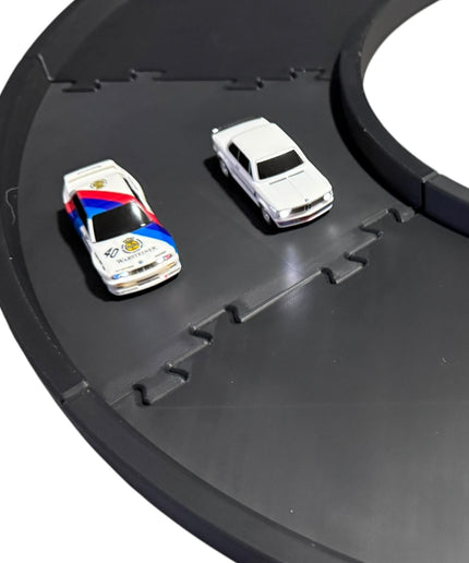 Jeff Did It - nano RC Figure 8 - 4 Lane Track Set - Compatible with HPI nano, Ldarc RC's, 1/78 & 1/64 Scale Cars Truck -Made in America
