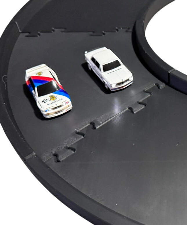 Jeff Did It - nano RC Figure 8 - 4 Lane Track Set - Compatible with HPI nano, Ldarc RC's, 1/78 & 1/64 Scale Cars Truck -Made in America