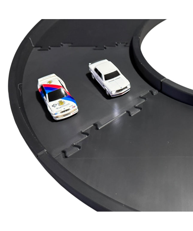 Jeff Did It - nano RC Figure 8 - 4 Lane Track Set - Compatible with HPI nano, Ldarc RC's, 1/78 & 1/64 Scale Cars Truck -Made in America