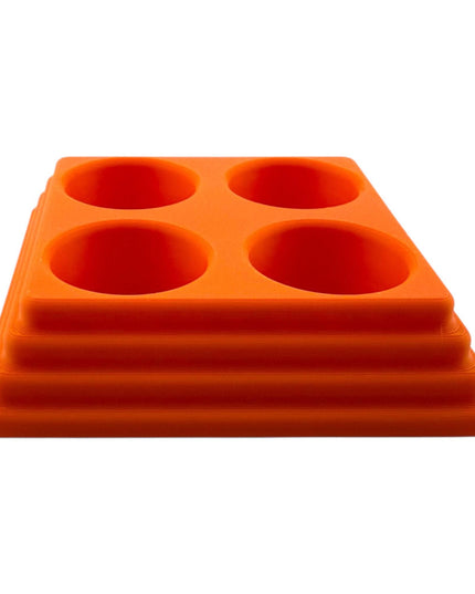 Jeff Did It - 22ml Bottle Paint Bottle Organizer Square- Compatible with Turbo Dork 22ml Bottles - Holds 4 Bottles - Manufactured in America
