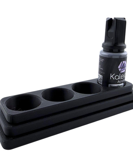 Jeff Did It - 20ml Paint Bottle Organizer Long - Compatible with Gaahleri Kaleido 20ml Paint Bottles - Holds 4 Bottles - Made in the USA