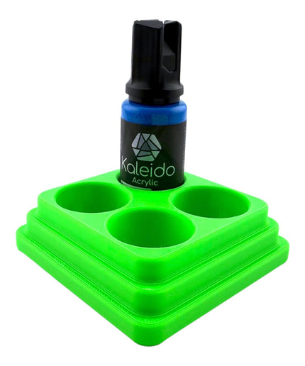Jeff Did It - 20ml Paint Bottle Organizer Square- Compatible with Gaahleri Kaleido 20ml Paint Bottles - Holds 4 Bottles - Made in the USA