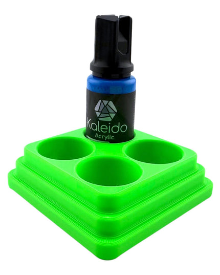 Jeff Did It - 20ml Paint Bottle Organizer Square- Compatible with Gaahleri Kaleido 20ml Paint Bottles - Holds 4 Bottles - Made in the USA