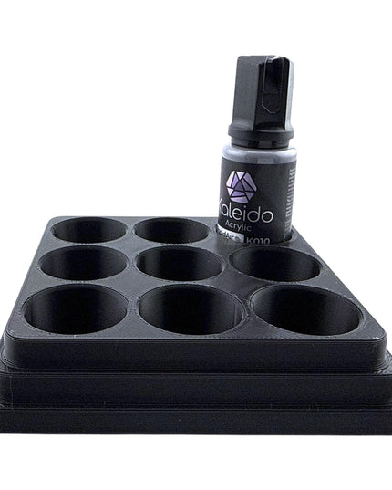 Jeff Did It - 20ml Paint Bottle Organizer - Compatible with Gaahleri Kaleido 20ml Paint Bottles - Holds 9 Bottles - Made in the USA