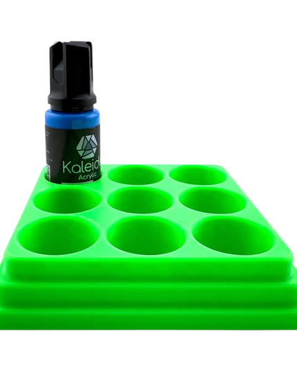 Jeff Did It - 20ml Paint Bottle Organizer - Compatible with Gaahleri Kaleido 20ml Paint Bottles - Holds 9 Bottles - Made in the USA