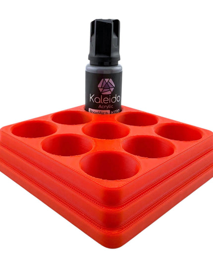 Jeff Did It - 20ml Paint Bottle Organizer - Compatible with Gaahleri Kaleido 20ml Paint Bottles - Holds 9 Bottles - Made in the USA