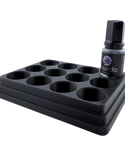 Jeff Did It - 20ml Paint Bottle Organizer - Compatible with Gaahleri Kaleido 20ml Paint Bottles - Holds 12 Bottles - Made in the USA