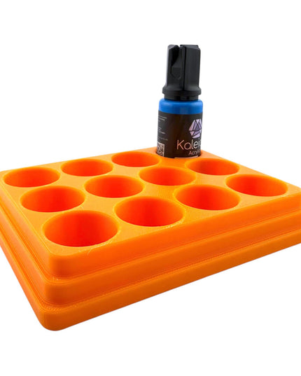 Jeff Did It - 20ml Paint Bottle Organizer - Compatible with Gaahleri Kaleido 20ml Paint Bottles - Holds 12 Bottles - Made in the USA