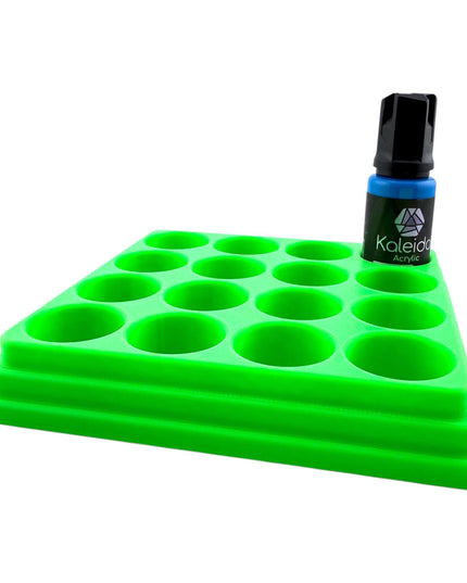 Jeff Did It - 20ml Paint Bottle Organizer - Compatible with Gaahleri Kaleido 20ml Paint Bottles - Holds 16 Bottles - Made in the USA
