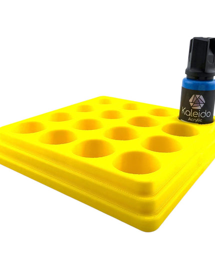 Jeff Did It - 20ml Paint Bottle Organizer - Compatible with Gaahleri Kaleido 20ml Paint Bottles - Holds 16 Bottles - Made in the USA