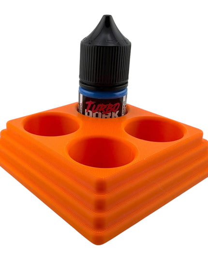 Jeff Did It - 22ml Bottle Paint Bottle Organizer Square- Compatible with Turbo Dork 22ml Bottles - Holds 4 Bottles - Manufactured in America