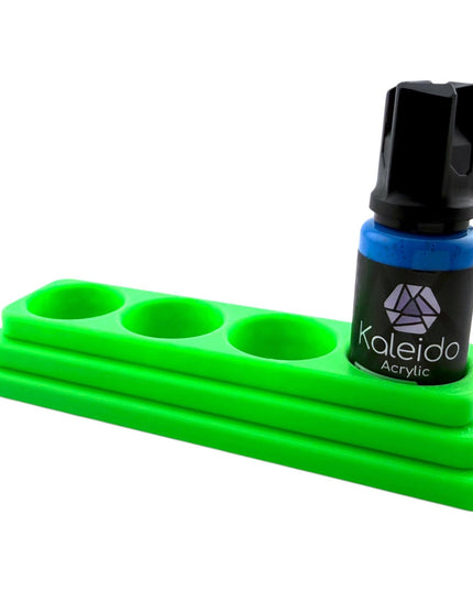 Jeff Did It - 20ml Paint Bottle Organizer Long - Compatible with Gaahleri Kaleido 20ml Paint Bottles - Holds 4 Bottles - Made in the USA