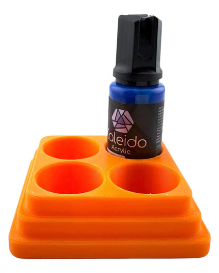 Jeff Did It - 20ml Paint Bottle Organizer Square- Compatible with Gaahleri Kaleido 20ml Paint Bottles - Holds 4 Bottles - Made in the USA