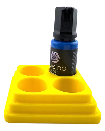 Jeff Did It - 20ml Paint Bottle Organizer Square- Compatible with Gaahleri Kaleido 20ml Paint Bottles - Holds 4 Bottles - Made in the USA