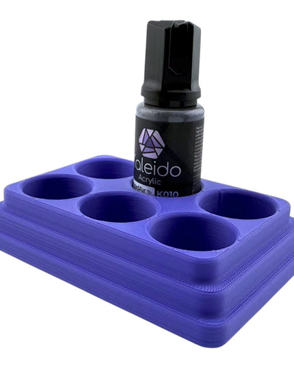 Jeff Did It - 20ml Paint Bottle Organizer - Compatible with Gaahleri Kaleido 20ml Paint Bottles - Holds 6 Bottles - Made in the USA
