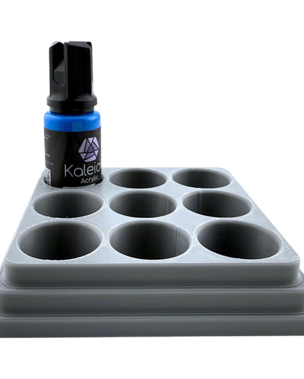 Jeff Did It - 20ml Paint Bottle Organizer - Compatible with Gaahleri Kaleido 20ml Paint Bottles - Holds 9 Bottles - Made in the USA