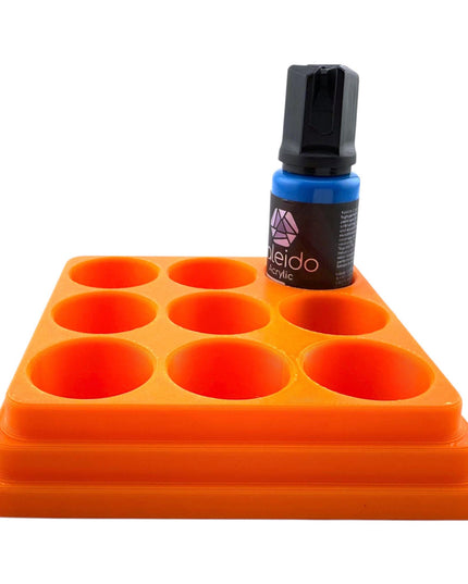Jeff Did It - 20ml Paint Bottle Organizer - Compatible with Gaahleri Kaleido 20ml Paint Bottles - Holds 9 Bottles - Made in the USA