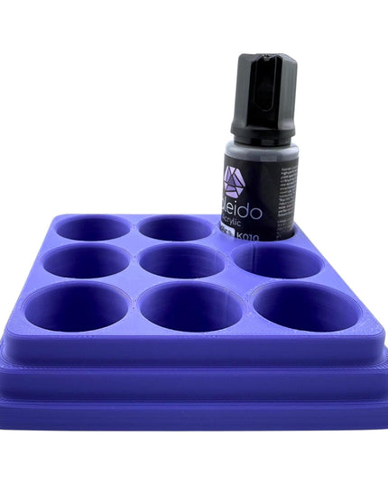 Jeff Did It - 20ml Paint Bottle Organizer - Compatible with Gaahleri Kaleido 20ml Paint Bottles - Holds 9 Bottles - Made in the USA