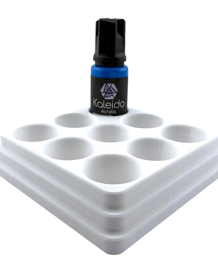 Jeff Did It - 20ml Paint Bottle Organizer - Compatible with Gaahleri Kaleido 20ml Paint Bottles - Holds 9 Bottles - Made in the USA