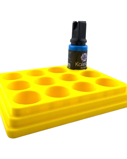 Jeff Did It - 20ml Paint Bottle Organizer - Compatible with Gaahleri Kaleido 20ml Paint Bottles - Holds 12 Bottles - Made in the USA