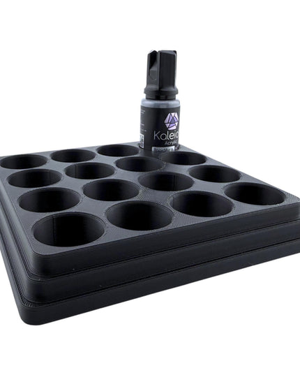 Jeff Did It - 20ml Paint Bottle Organizer - Compatible with Gaahleri Kaleido 20ml Paint Bottles - Holds 16 Bottles - Made in the USA