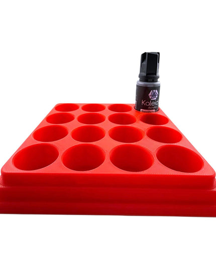 Jeff Did It - 20ml Paint Bottle Organizer - Compatible with Gaahleri Kaleido 20ml Paint Bottles - Holds 16 Bottles - Made in the USA