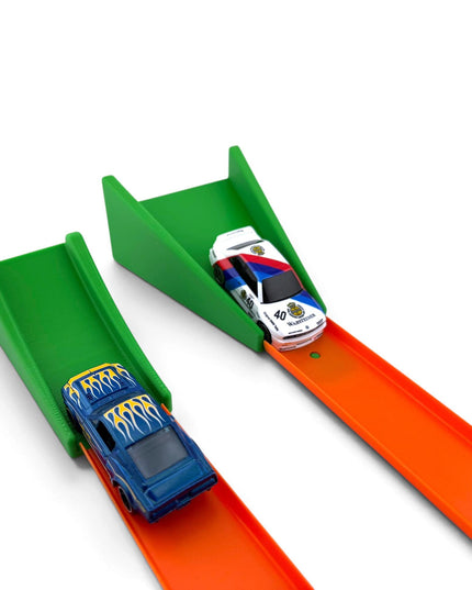 Jeff Did It! - 1/64 Scale Jump & Landing Ramp Set - Great Gift - Works on Hot Track - 3D Printed - Designed and Manufactured in America