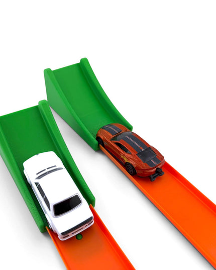 Jeff Did It! - 1/64 Scale 2 Jump Ramp Set - Great Gift - Works on Hot Track - 3D Printed - Designed and Manufactured in America
