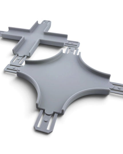 Jeff Did It! - 1/64 Scale Curved and Straight Cross Track Set - 1 Each - Works on Hot Track - 3D Printed - Designed and Made in the USA