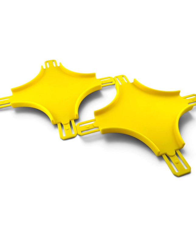 Jeff Did It! - 1/64 Scale Curved Cross Track Set - Set of 2 - Works on Hot Track - 3D Printed - Designed and Manufactured in America