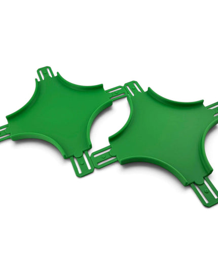 Jeff Did It! - 1/64 Scale Curved Cross Track Set - Set of 2 - Works on Hot Track - 3D Printed - Designed and Manufactured in America