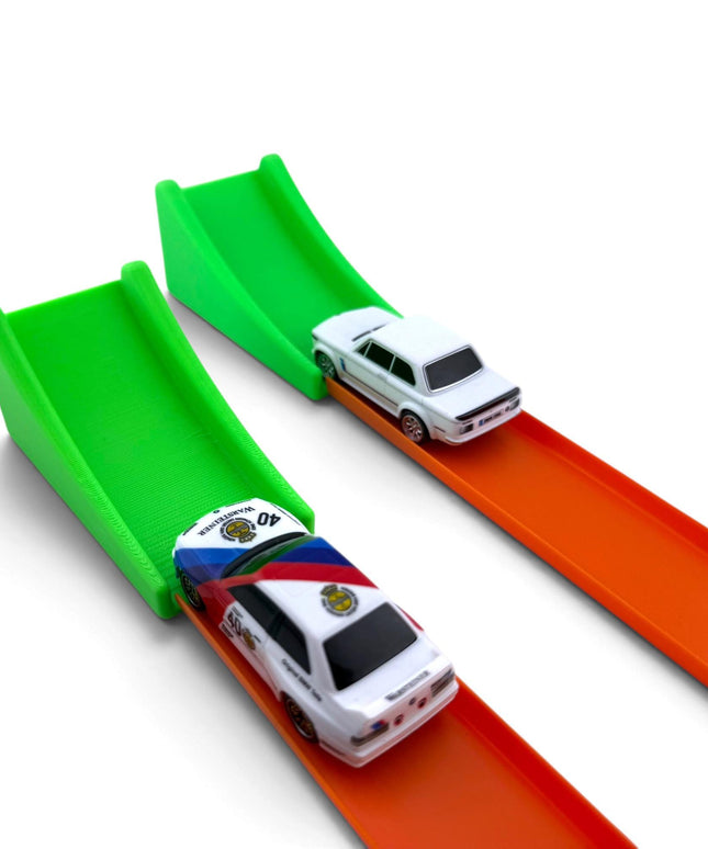 Jeff Did It! - 1/64 Scale 2 Jump Ramp Set - Great Gift - Works on Hot Track - 3D Printed - Designed and Manufactured in America